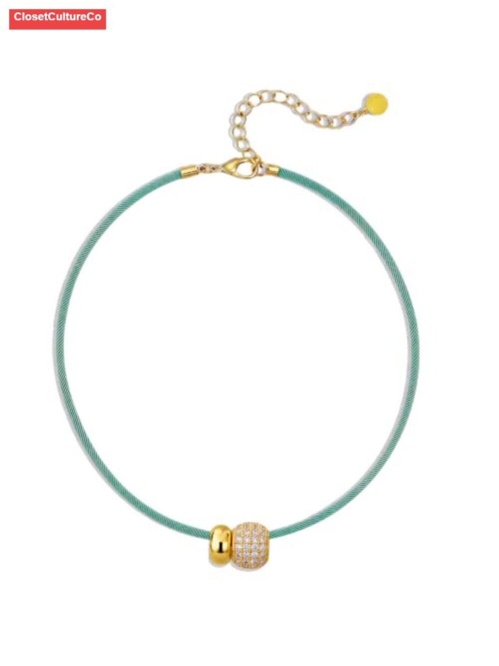 Hypoallergenic Cord Pendant Necklace with Round Charm and Lobster Clasp